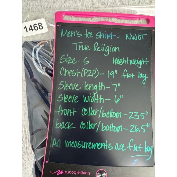 True Religion Mens Navy Graphic Tee S Lightweight Cotton Blend - Picture 7 of 8